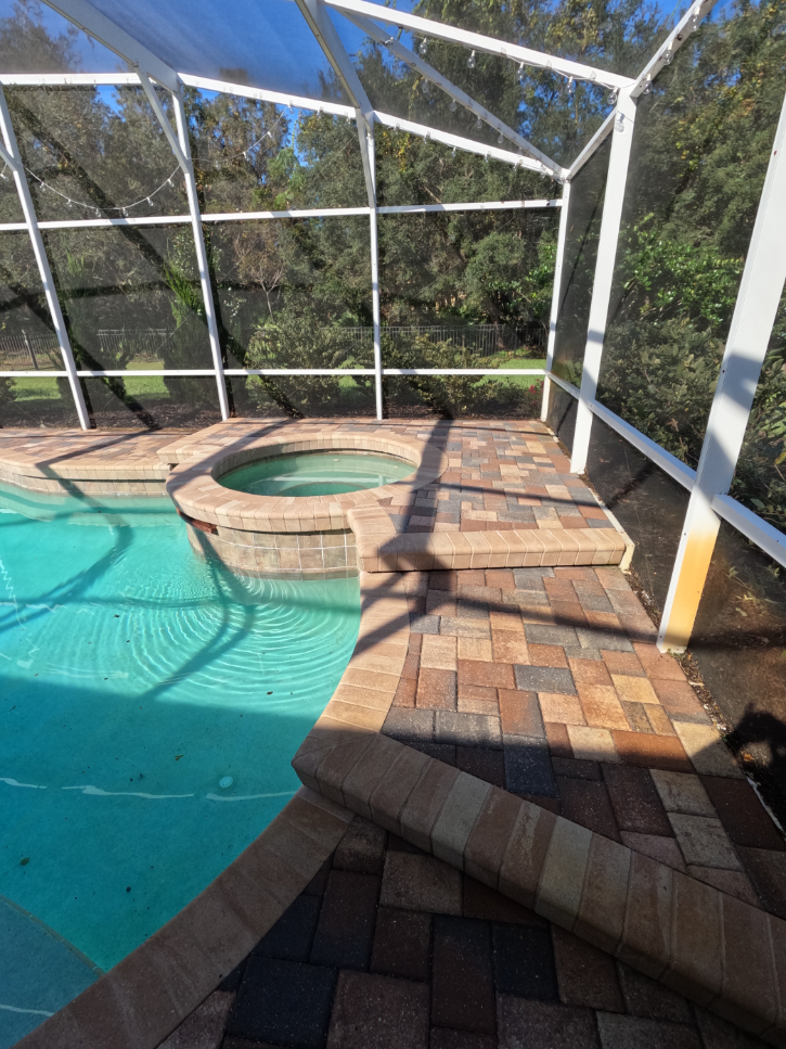 House Wash, Iron Stain Removal, Pool Enclosure and Paver Cleaning in Pierson, FL